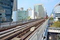 Railway of Skytrain at Bangkok Thailand